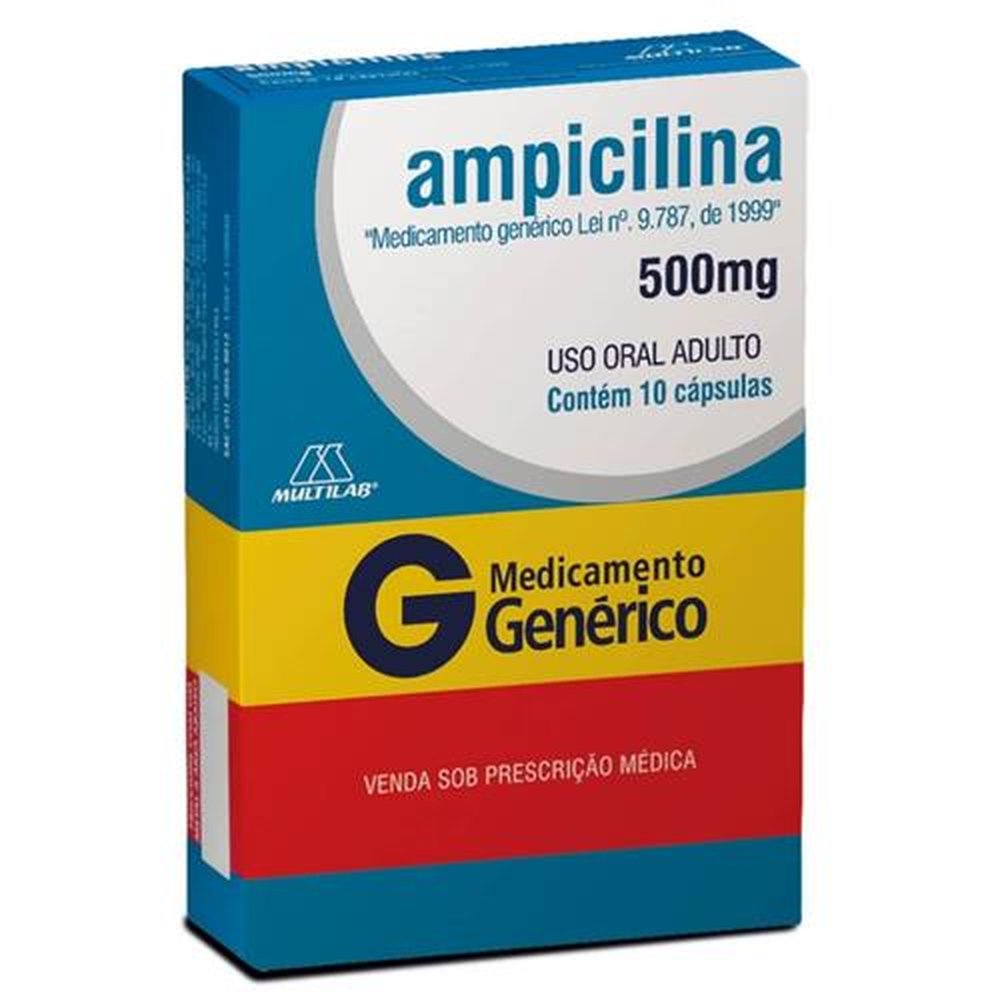 Ampicilina 500Mg com 10 Capsulas