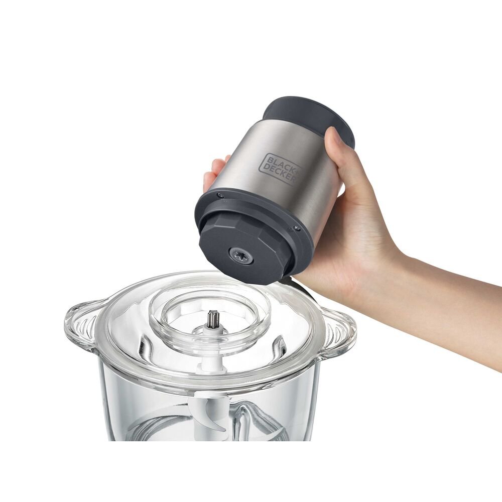 Mini Processador Tigela Vidro 300W Black+Decker MP300GB2 220V