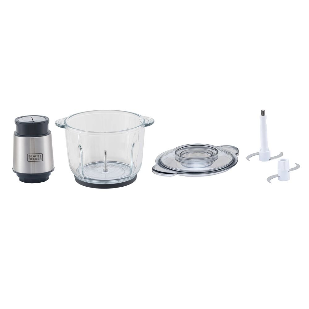 Mini Processador Tigela Vidro 300W Black+Decker MP300GB2 220V