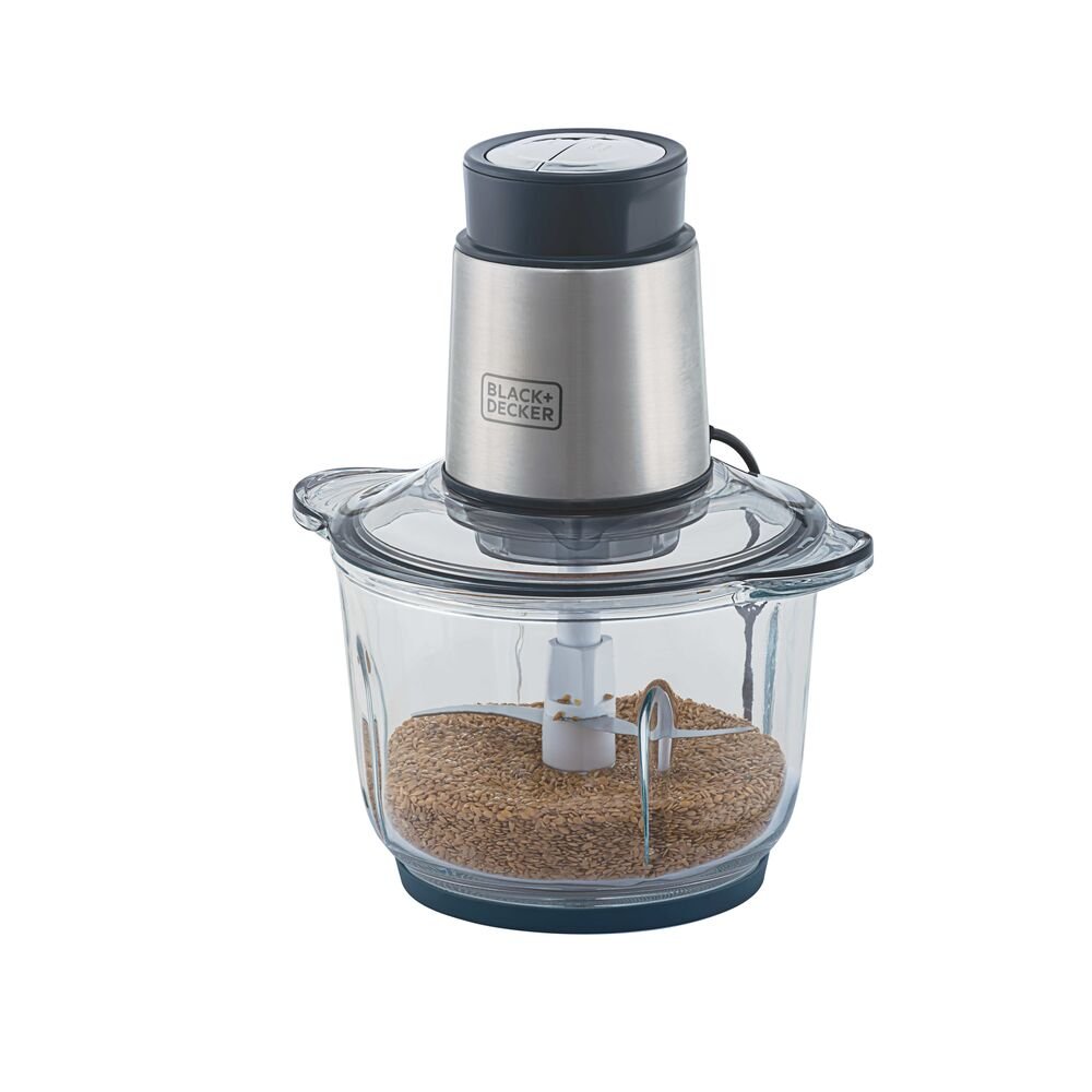 Mini Processador Tigela Vidro 300W Black+Decker MP300GB2 220V