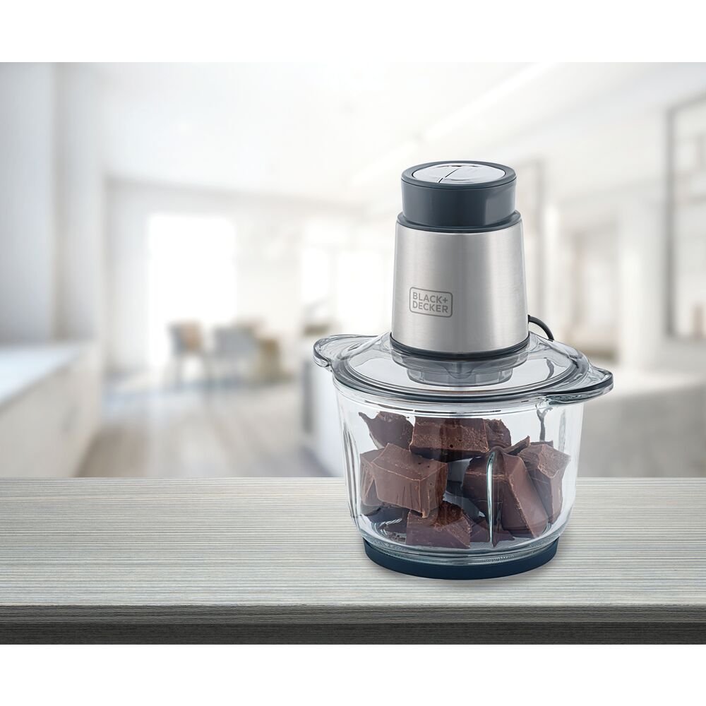 Mini Processador Tigela Vidro 300W Black+Decker MP300GB2 220V