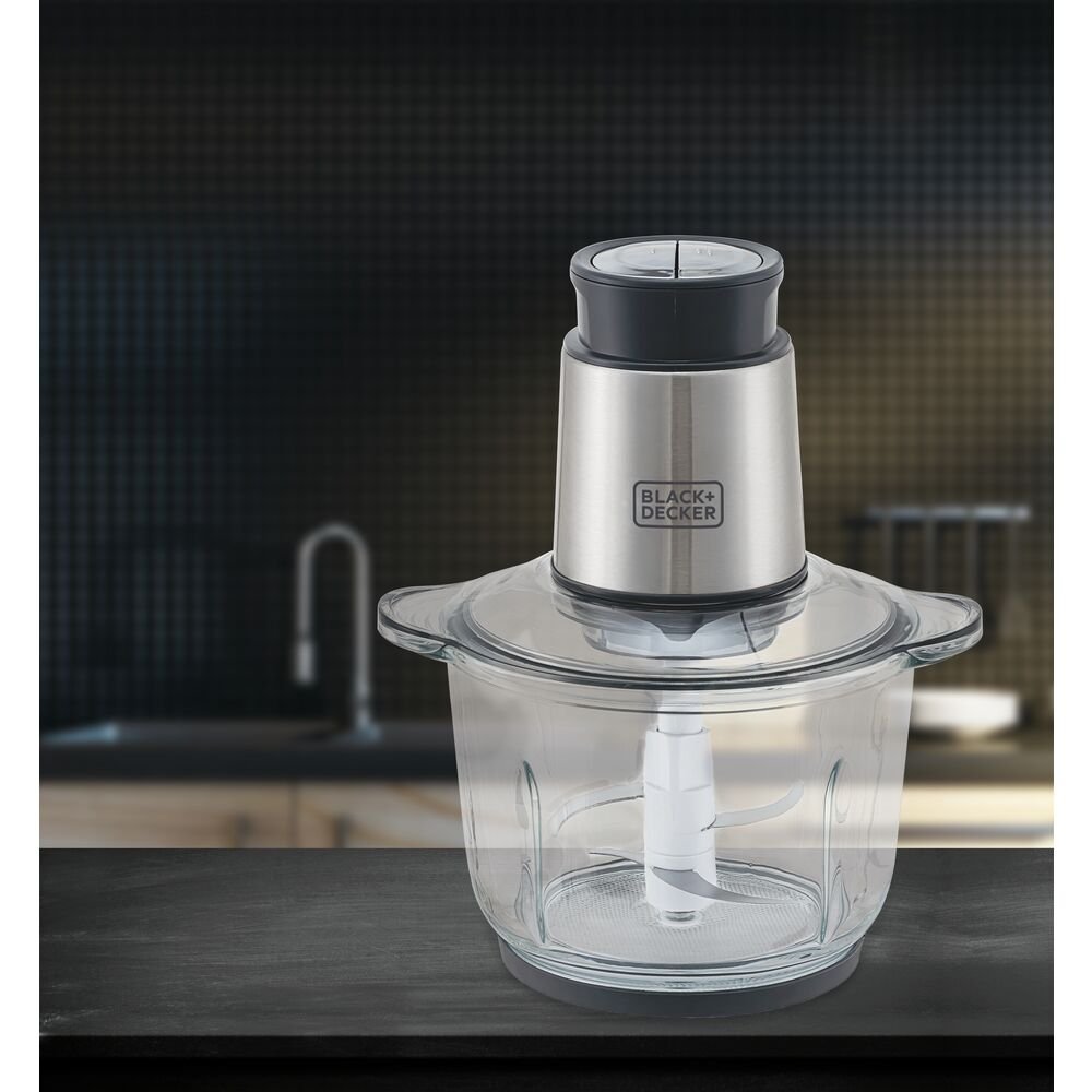 Mini Processador Tigela Vidro 300W Black+Decker MP300GB2 220V