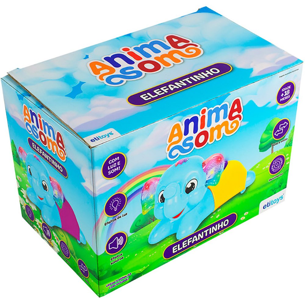Elefante Bate E Volta Luz Som - Etitoys
