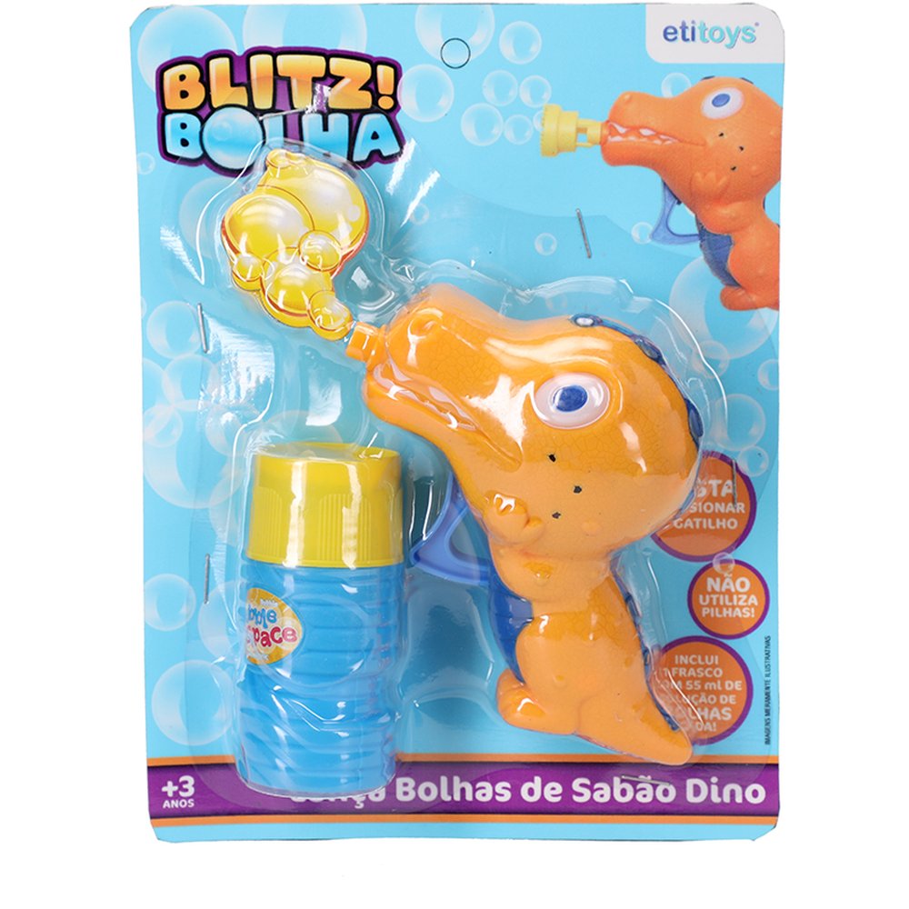 Lanca Bolhas De Sabao Dino - Etitoys