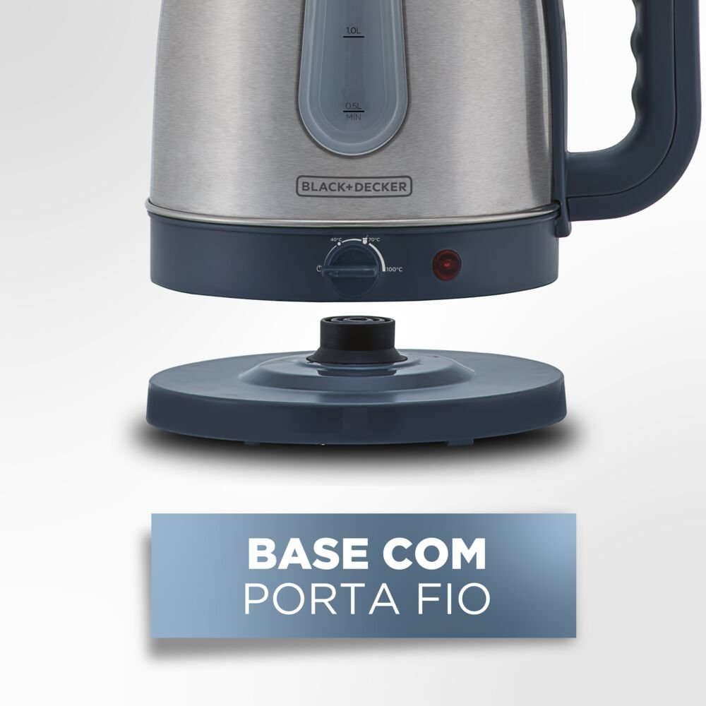 Chaleira Inox Com Ajuste Temperatura 1850w 220v