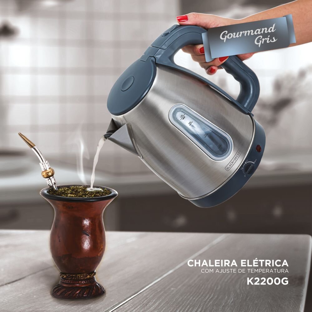 Chaleira Inox Com Ajuste Temperatura 1850w 220v