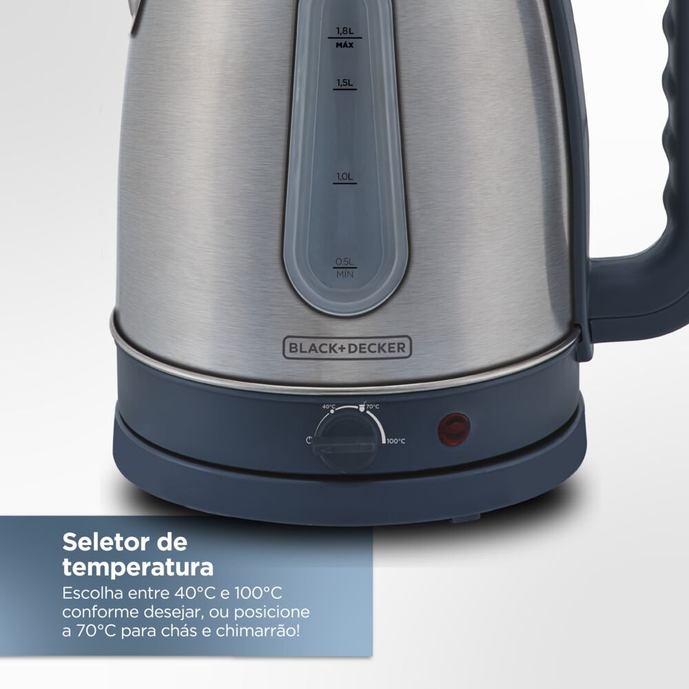 Chaleira Inox Com Ajuste Temperatura 1850w 220v