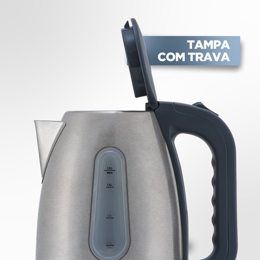 Chaleira Inox Com Ajuste Temperatura 1850w 220v