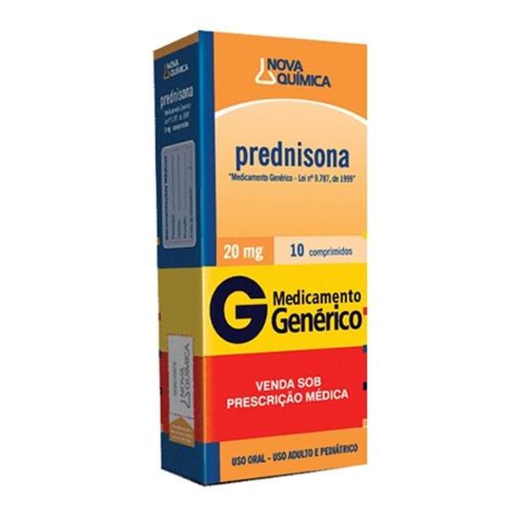 Prednisona 20mg, Caixa com 10 Comprimidos