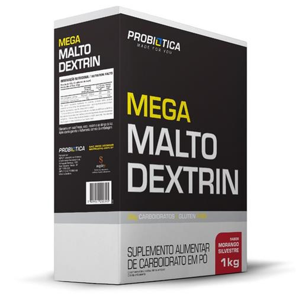 Mega Malto Dextrin Caixa 1Kg Morango