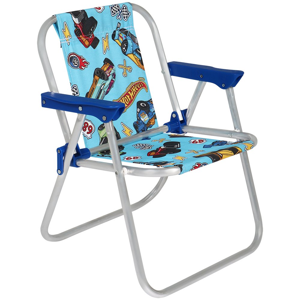 Cadeira Infantil Em Alumínio Azul Hot Wheels Bel