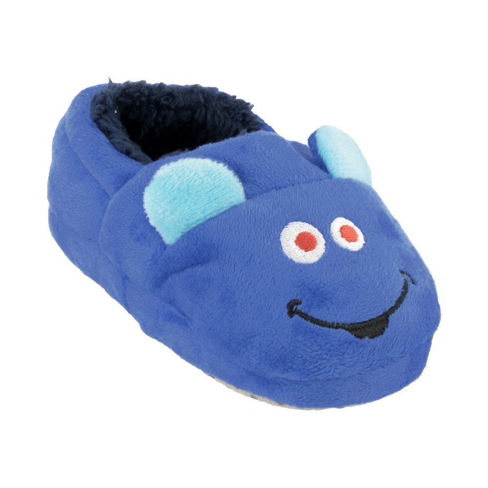 Kit Pantufa Kids Azul Monstrinho Masculino Pimpolho Com 4 Pares - Numeração 20 A 27