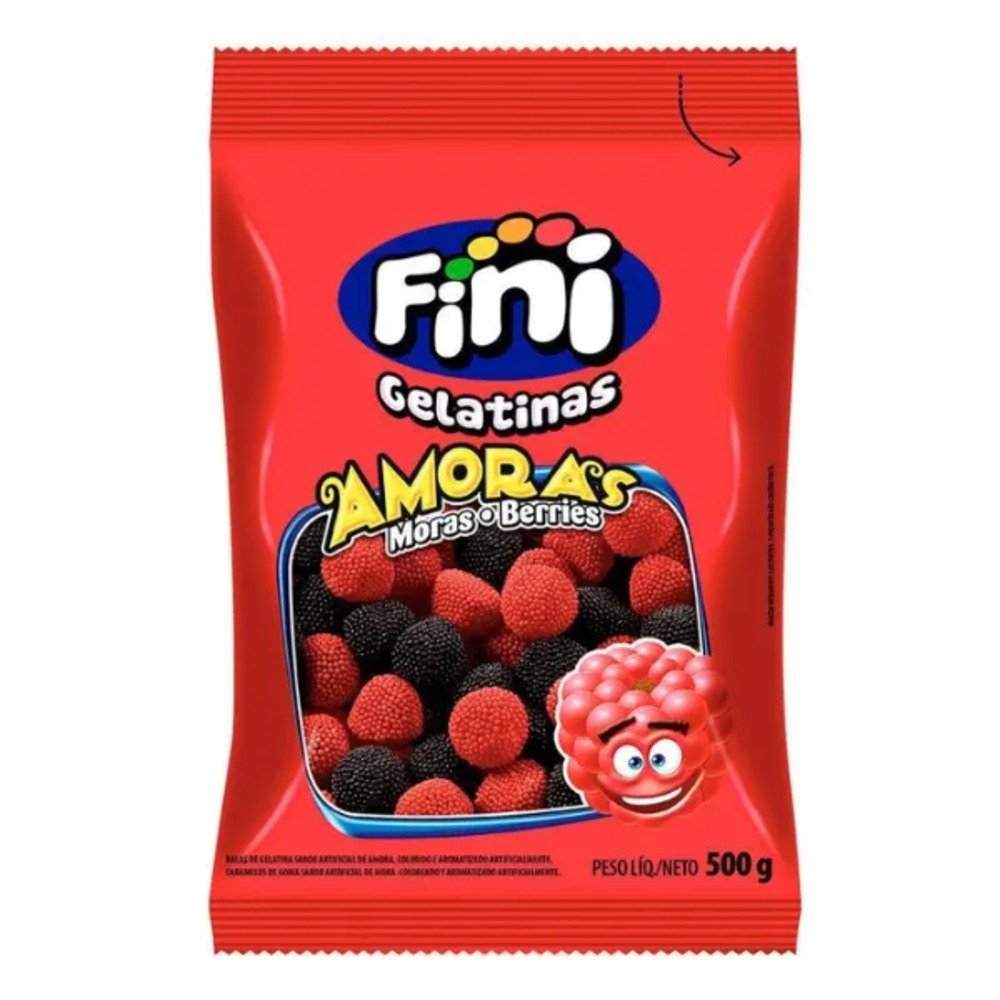 Bala De Gelatina Amoras Pacote 500g Fini