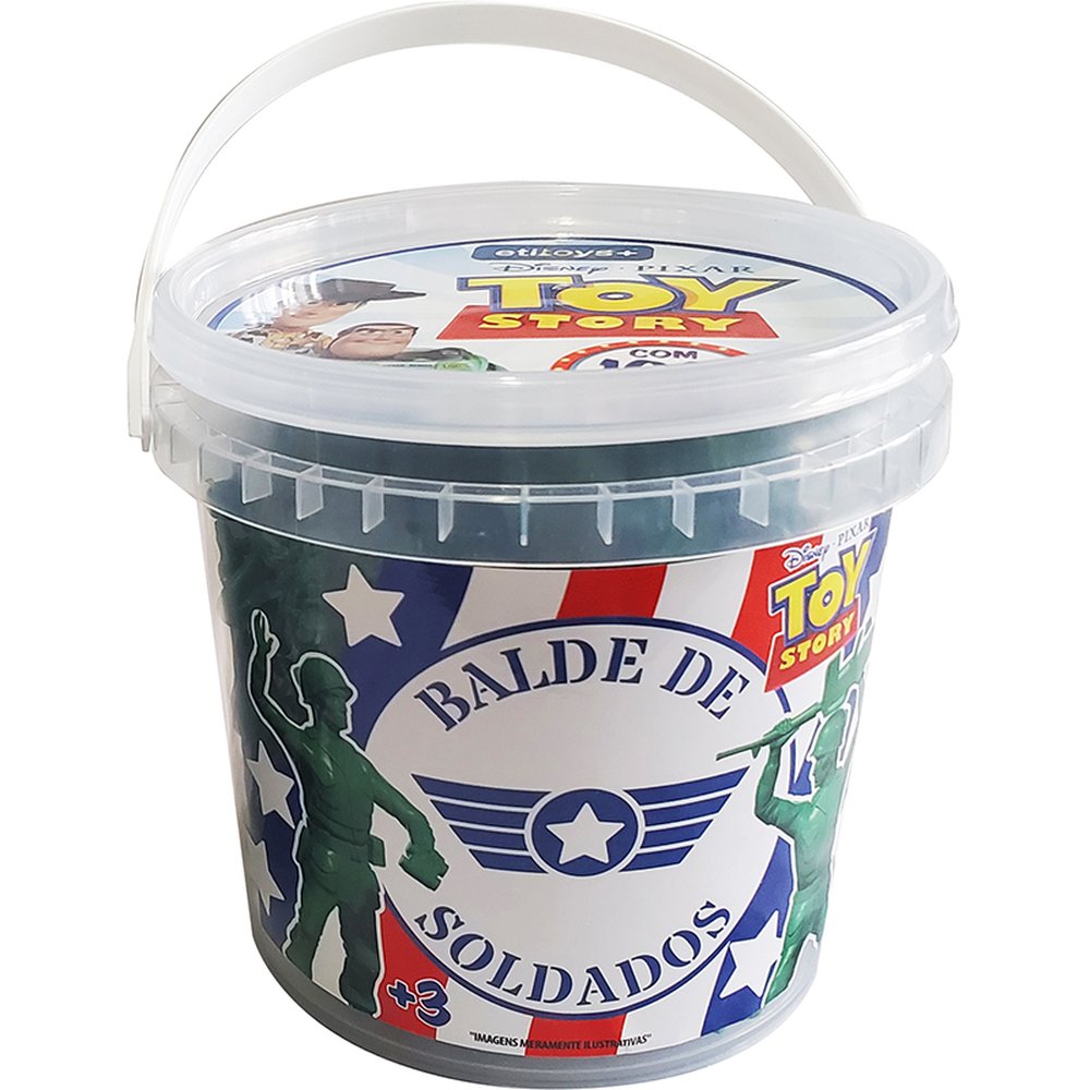 Balde 100 Soldados Toy Story - Etitoys