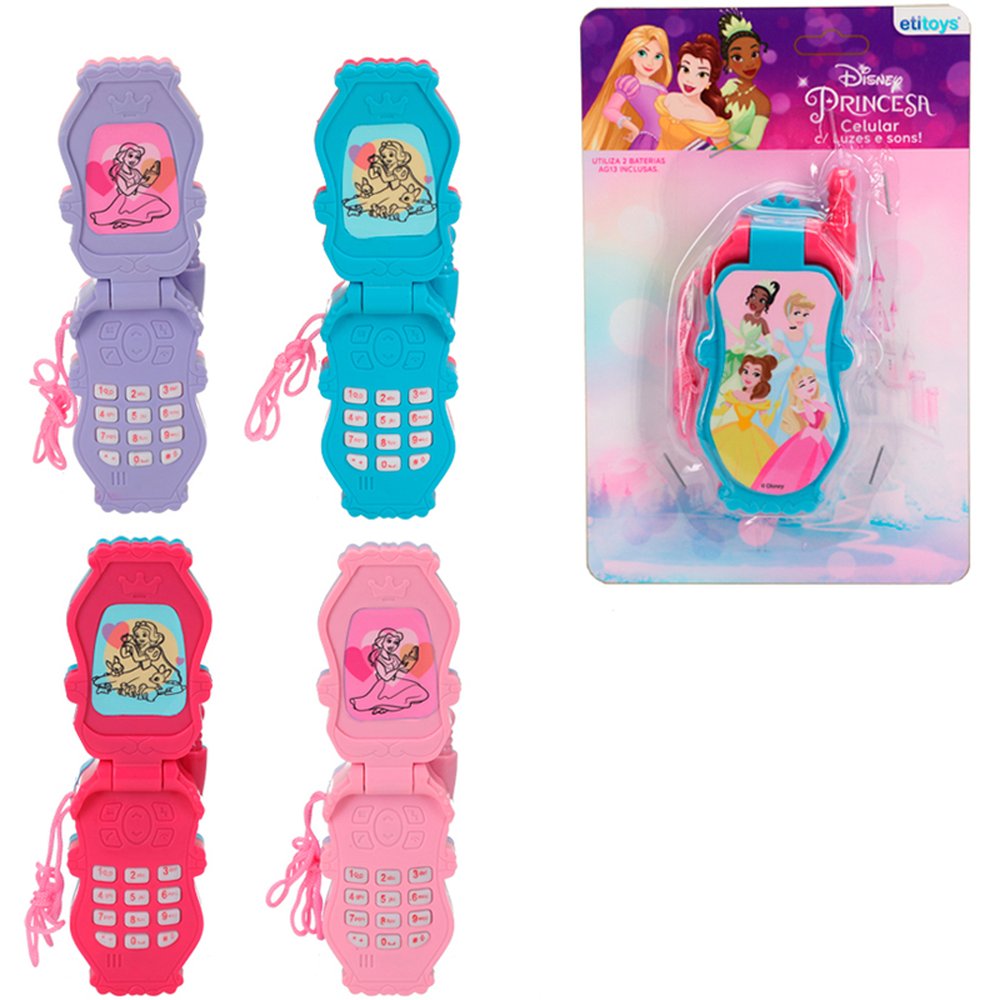 Celular Flip Princesas - Etitoys