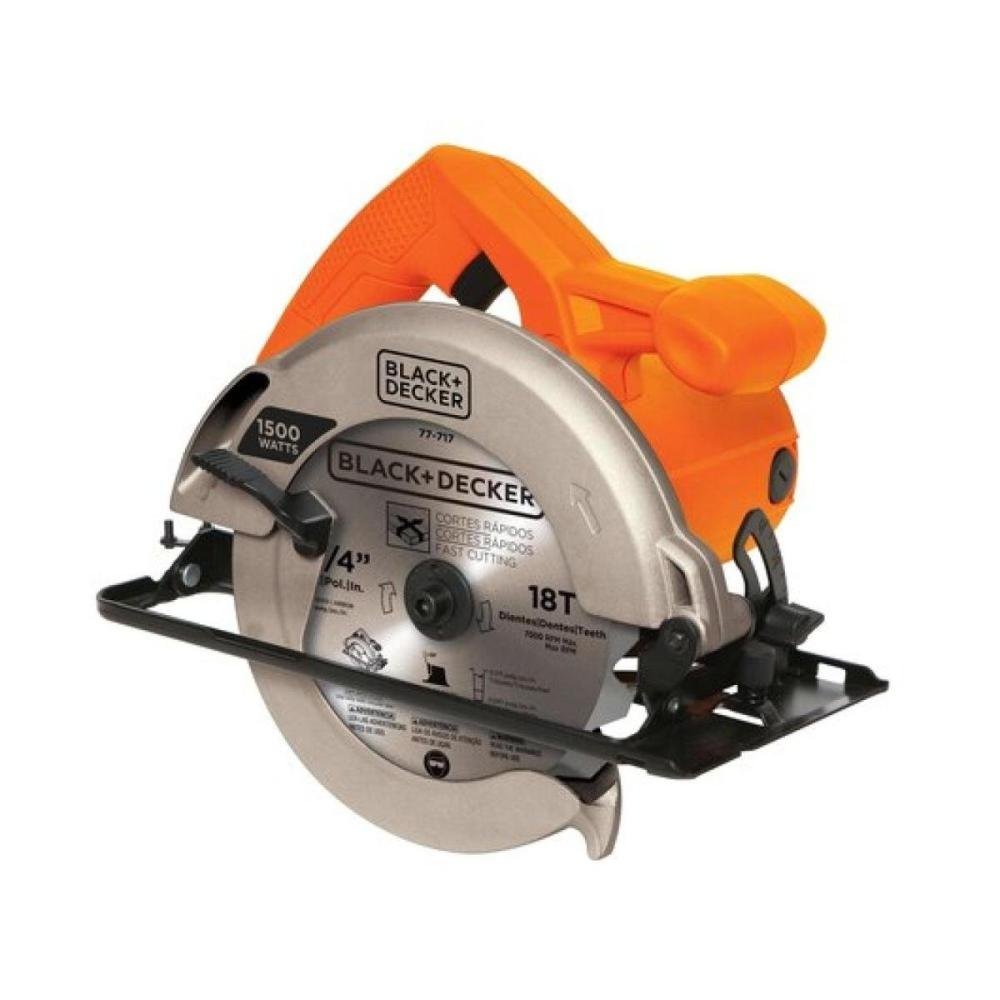 Serra Circular 7 Black Decker CS1024-BR 1/4" (184mm) 1500w 127v