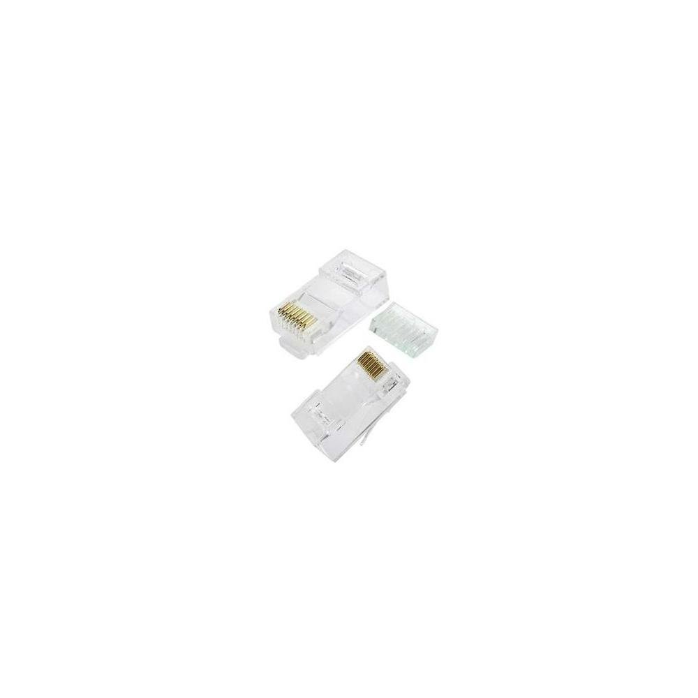 Conector RJ45 8x8 Cat6 Macho C/ Guia - Kit c/ 5PCS.