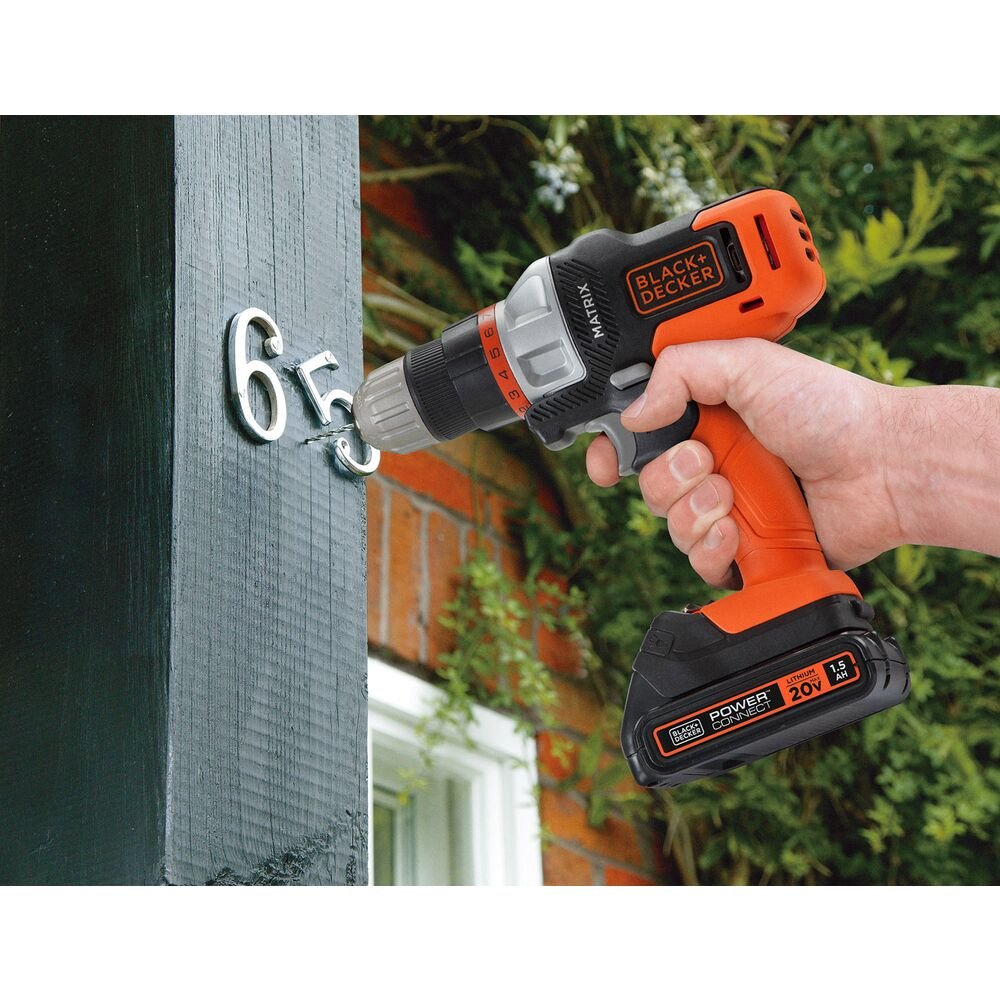 Jogo de Ferramentas 20V Matrix com 6 Cabeçotes Combinados Black+Decker MTX20K6ABR Bivolt