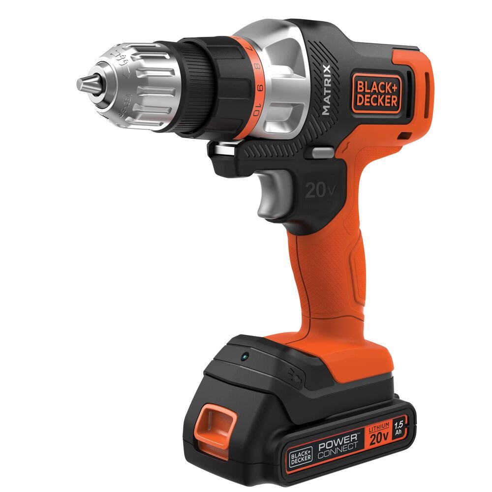 Jogo de Ferramentas 20V Matrix com 6 Cabeçotes Combinados Black+Decker MTX20K6ABR Bivolt