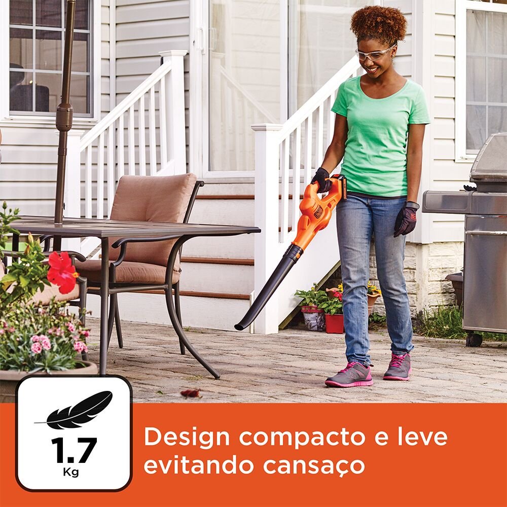 Soprador de Folhas Sem Fio 20v Litio Ion