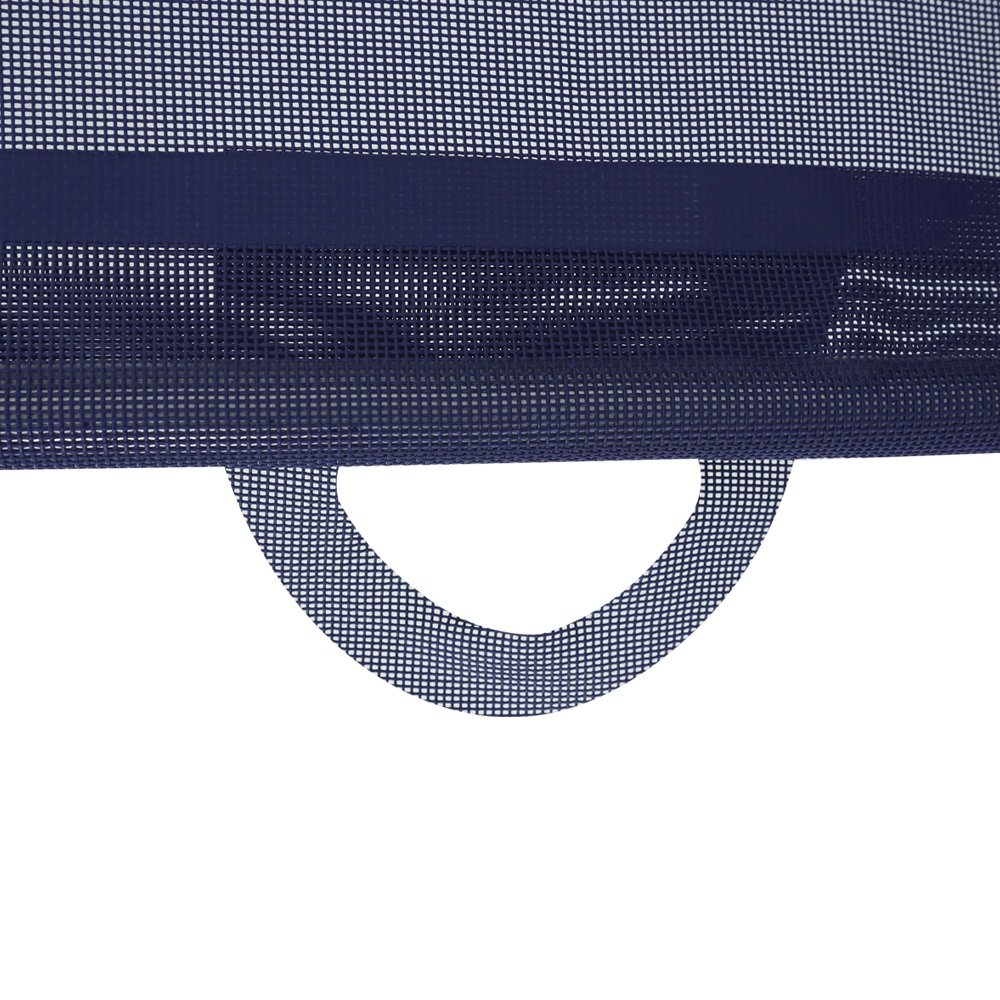 Cadeira Espreguiçadeira Em Alumínio E Textilene Azul Bel