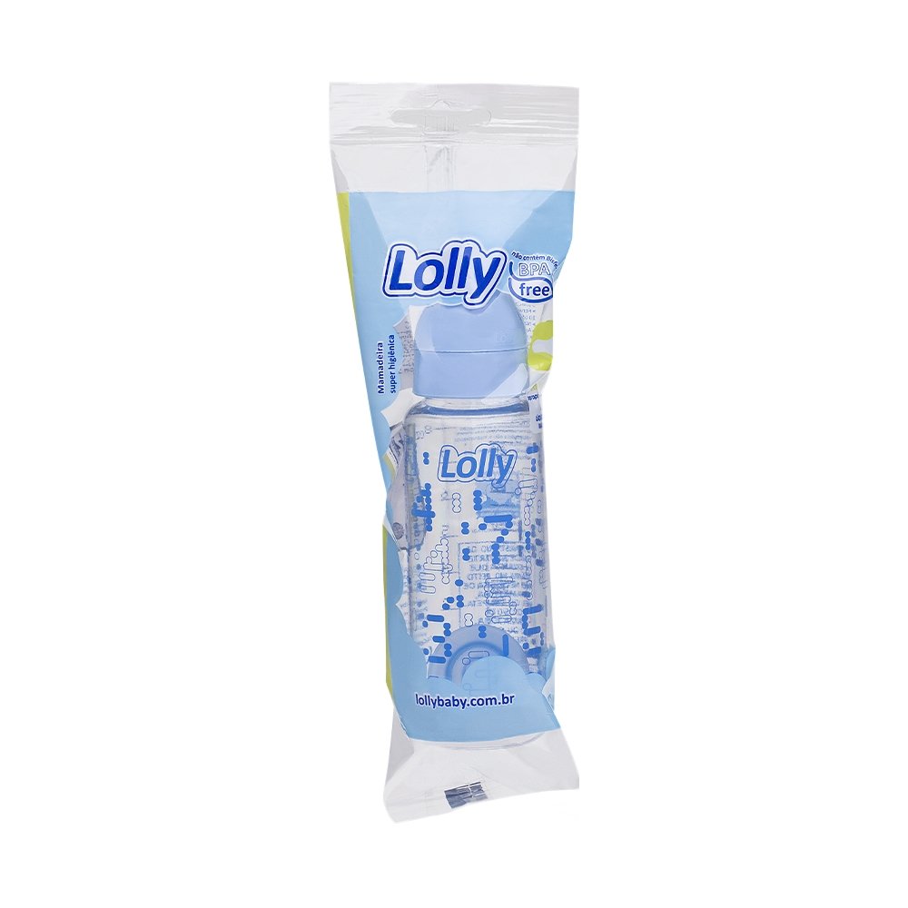 Mamadeira Tip Bico Pvc 240ml Azul Embalagem Plastico 1370