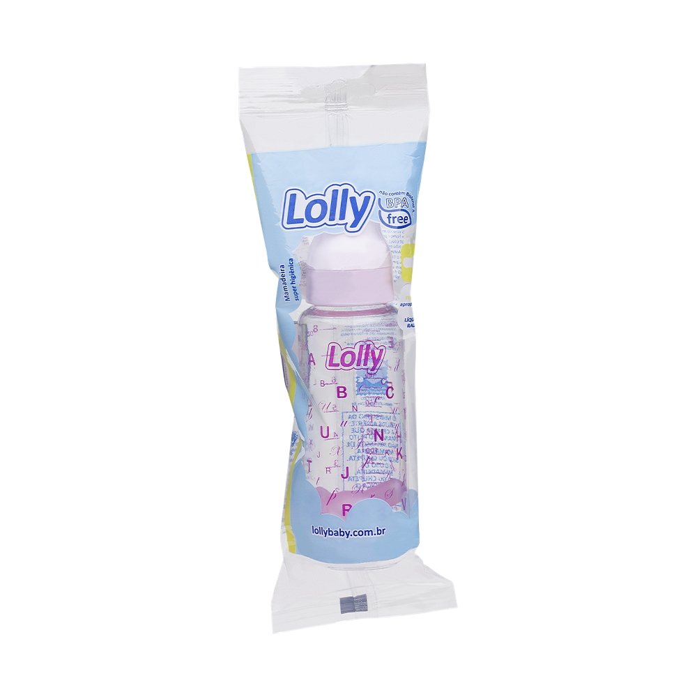 Mamadeira Lolly Color Rosa 240ml