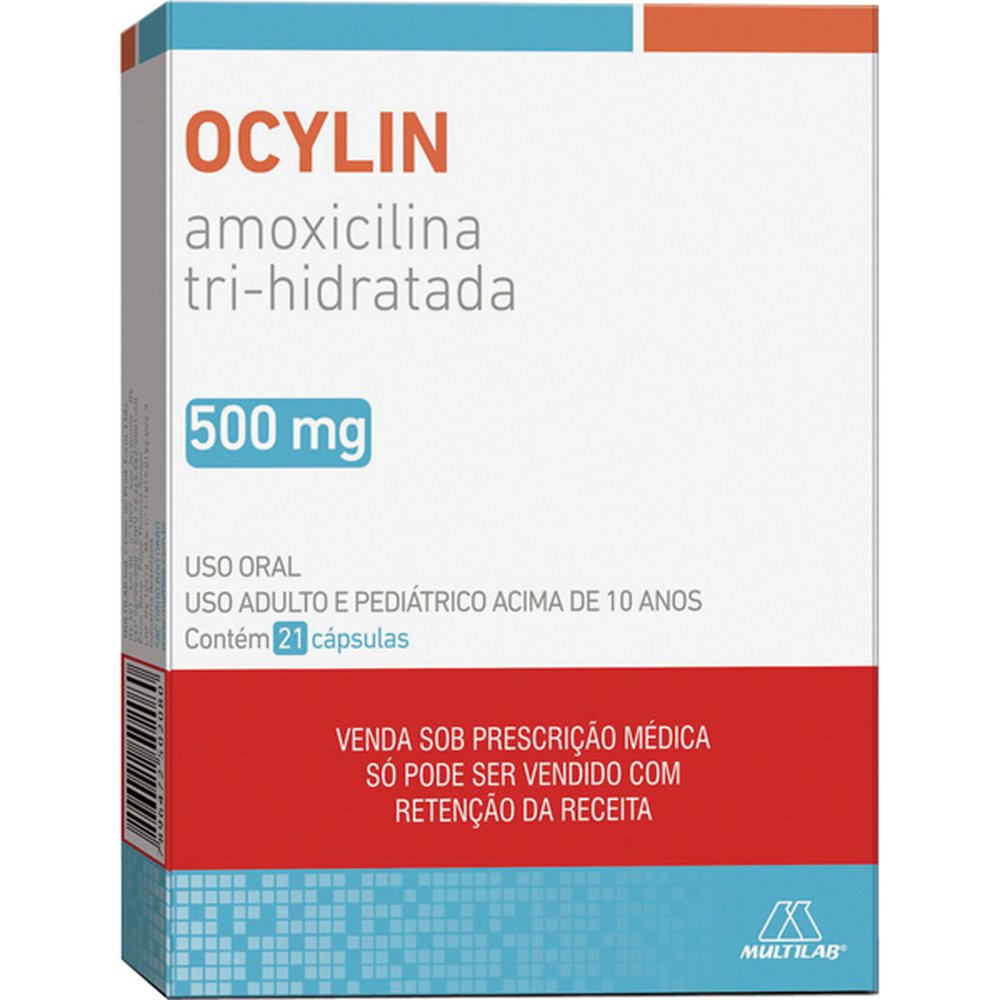 Ocylin -Amoxicilina- 500Mg Com 21 Capsula Dur