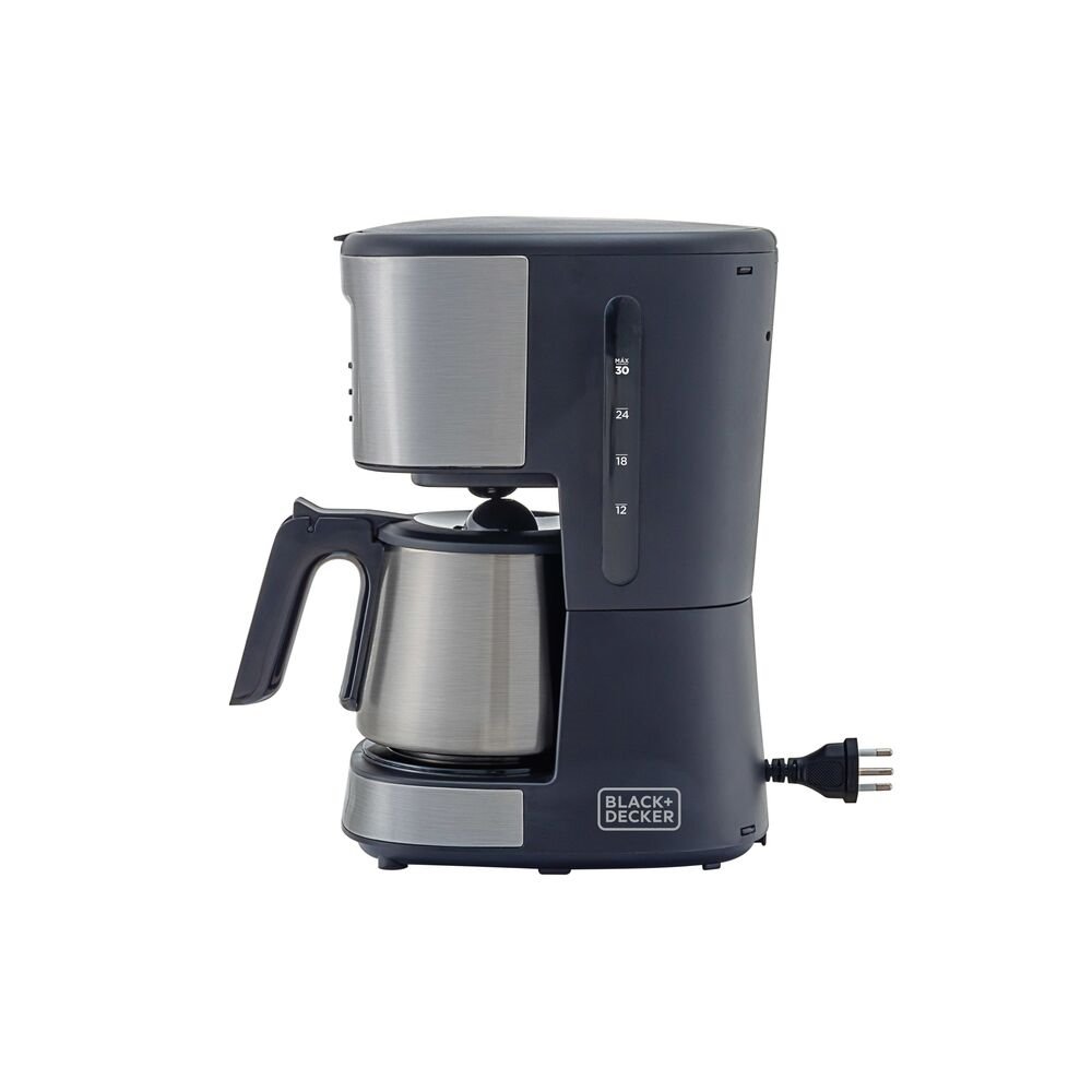 Cafeteira Black Decker Gourmand CM300GB2, 30 Cafés, Inox, 900W, Preto, 220V