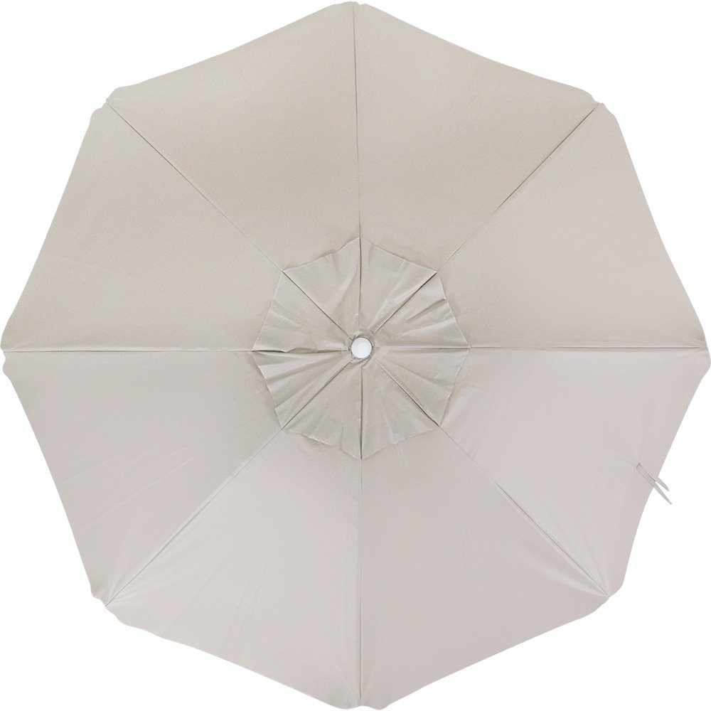 Guarda-Sol Articulado em Bagum e Haste de Alumínio 2,40m Bege Bel