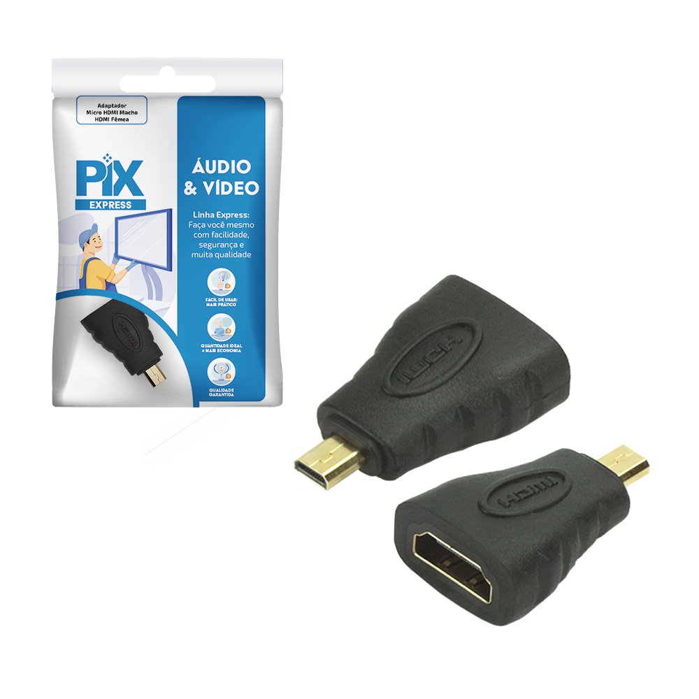 Adaptador Micro Hdmi Femea Para Hdmi Macho - Adaptador Micro Hdmi