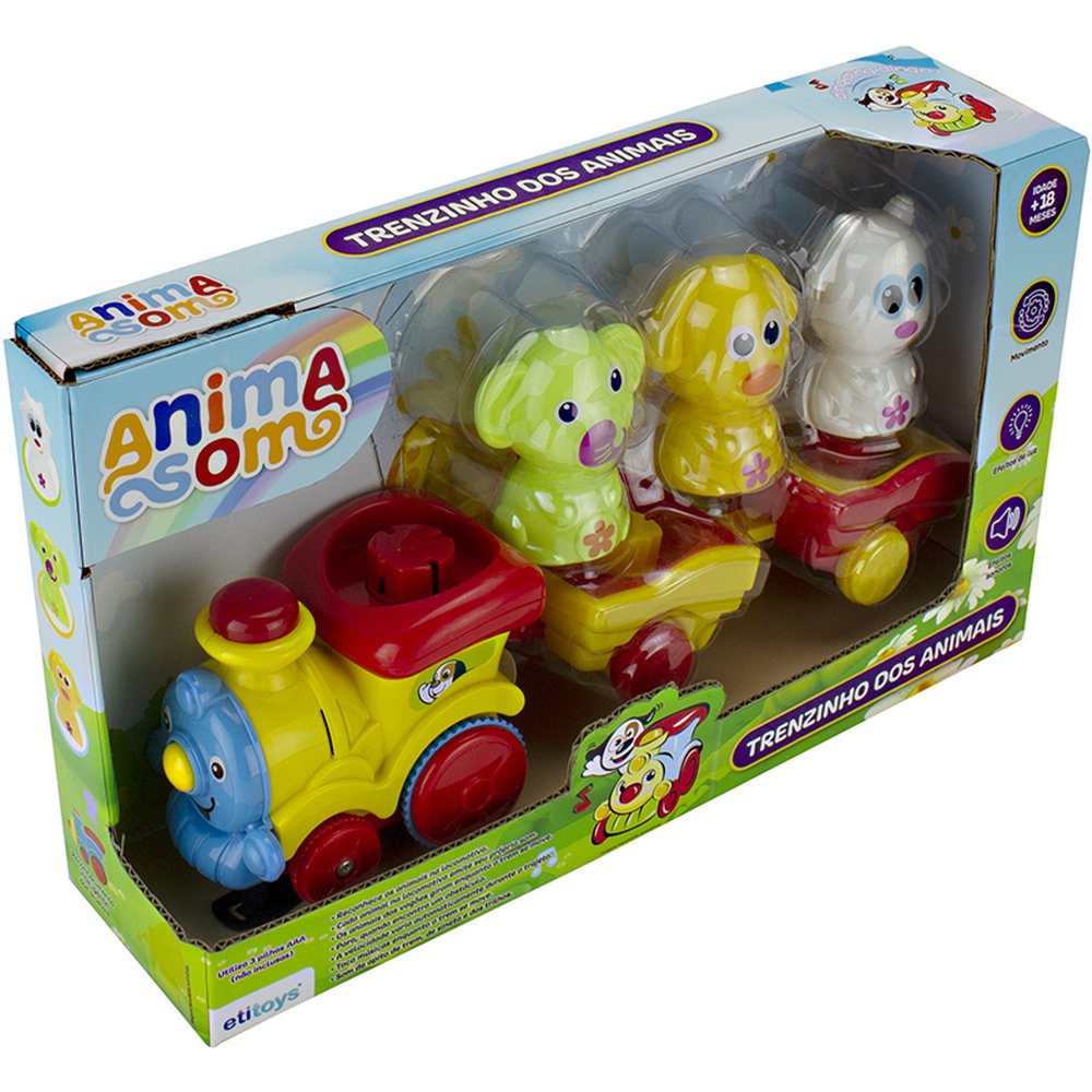 Trenzinho Animais Com Luz Som - Etitoys