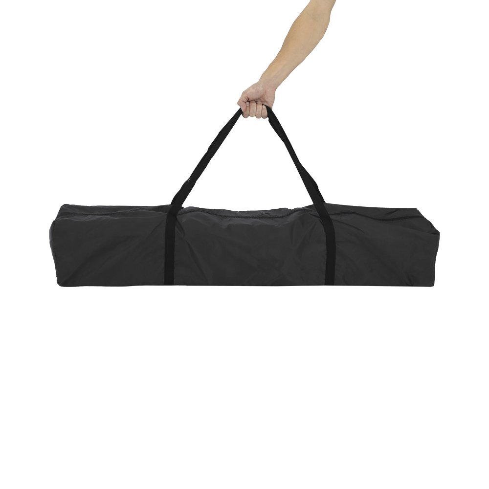 Tenda Gazebo Dobrável 3 m x 3 m Poliéster Preta Bel