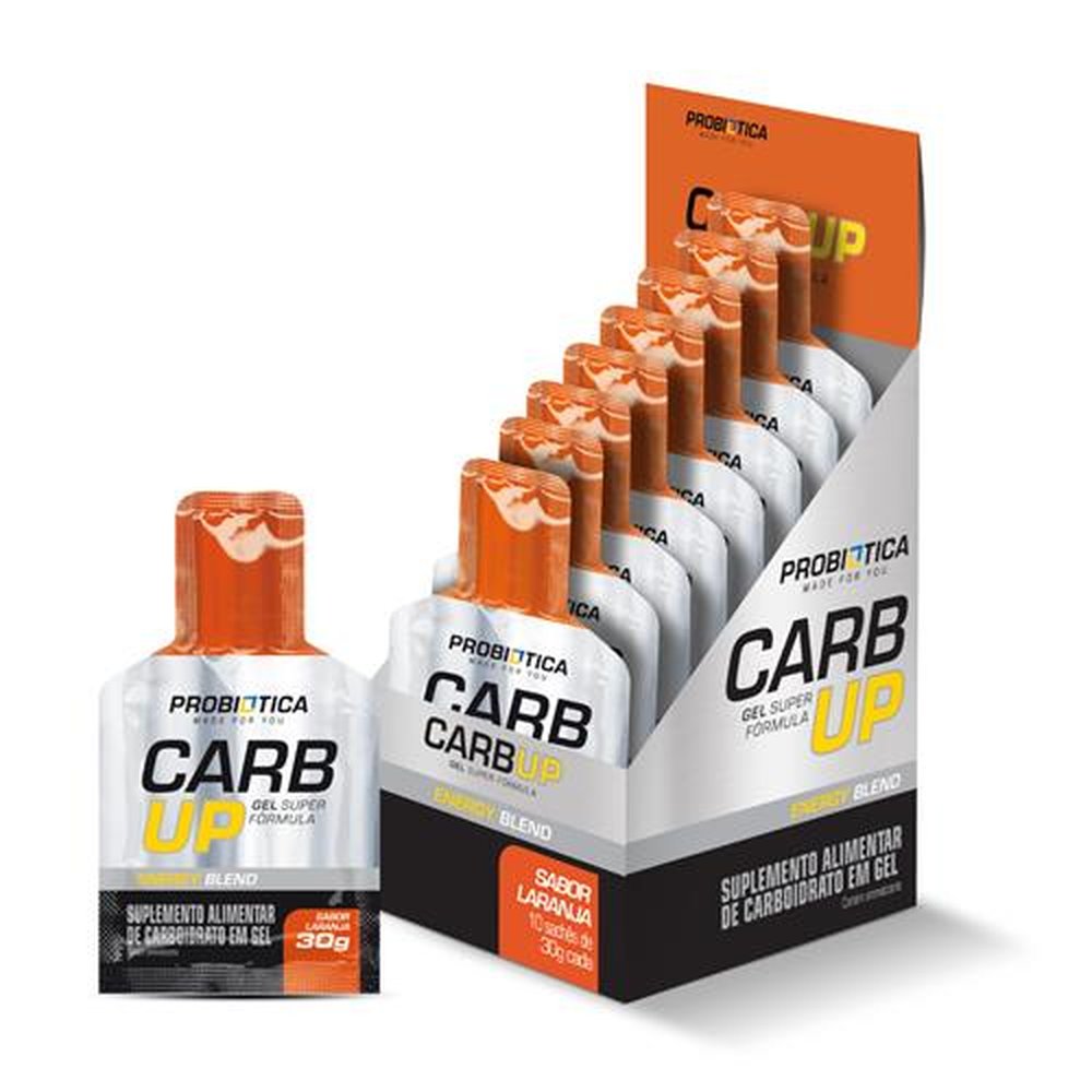 Carb Up Gel Super Fórmula Laranja Display 10 Sachês 30g