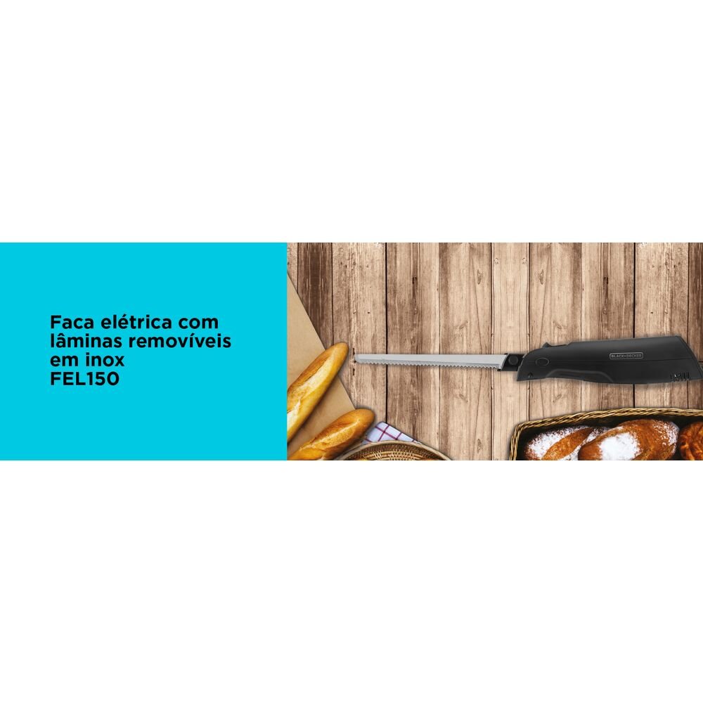 Faca Elétrica 120W Black+Decker FEL150BR 127V