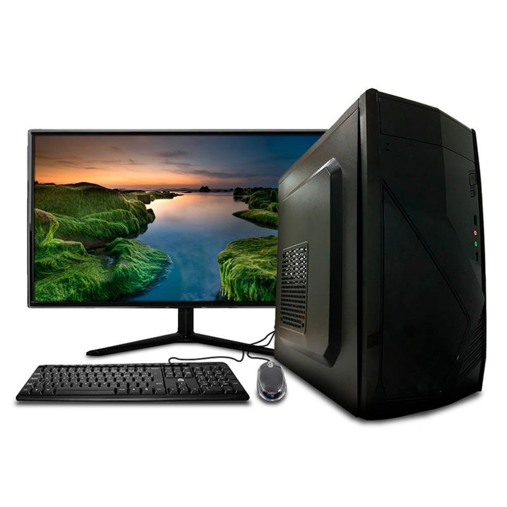 Computador Desktop + Monitor LCD 17¿ Intel Core i3 4GB HD 500GB Windows 10 + Teclado e Mouse - Lumitec