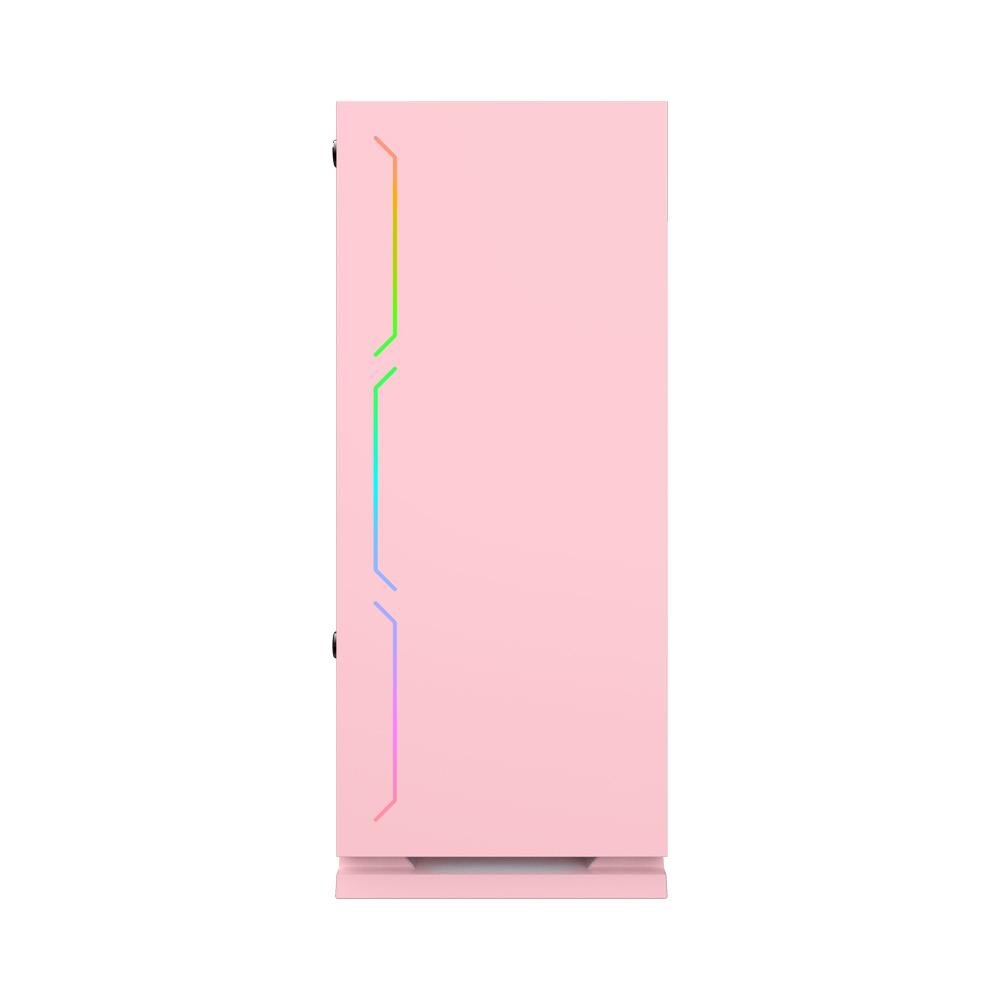 Gabinete Gamer Bg-028pkb Rosa Bluecase - Sem Fonte / Led Rgb / Usb 3.0