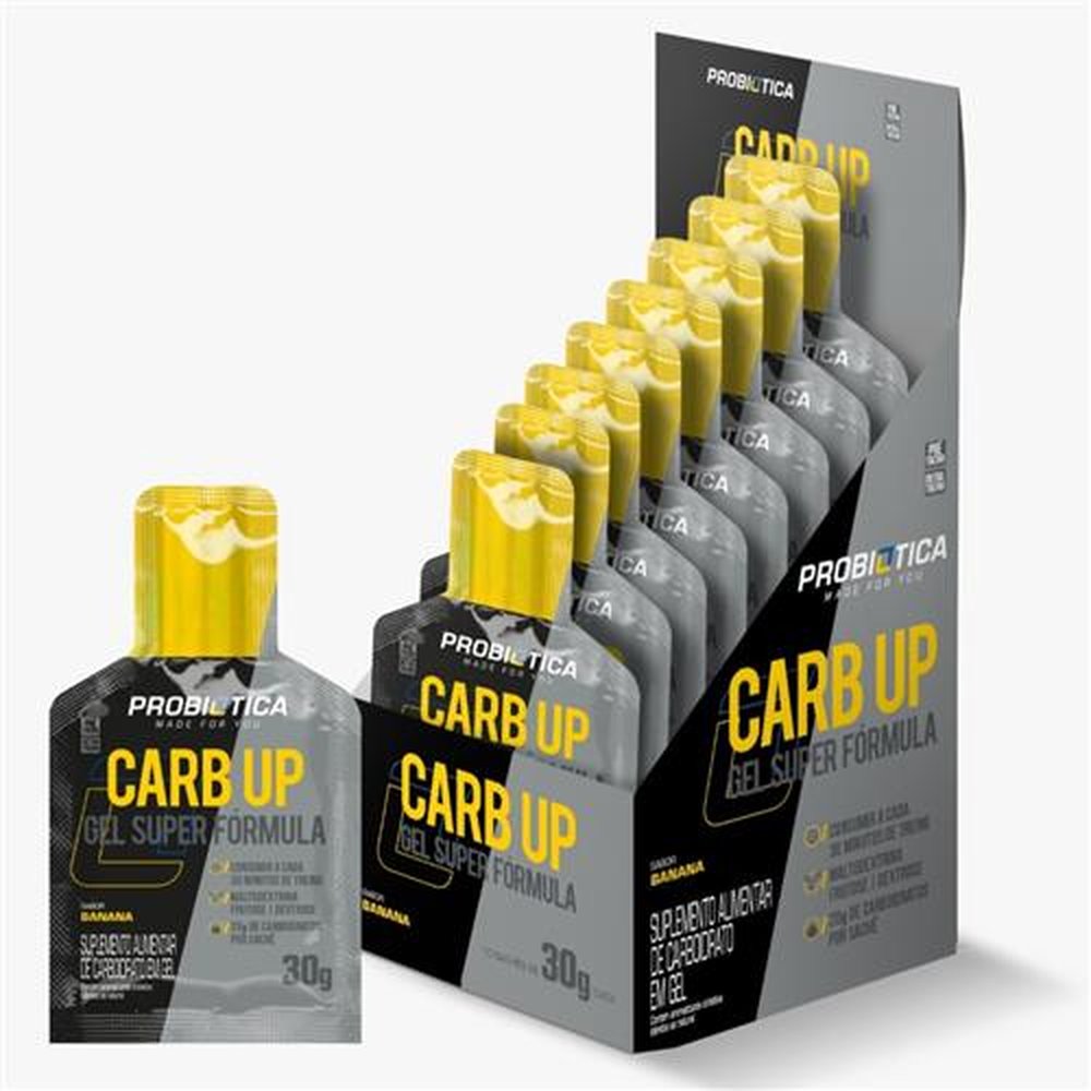 Carb Up Gel Super Fórmula Banana Display 10 Sachês 30g