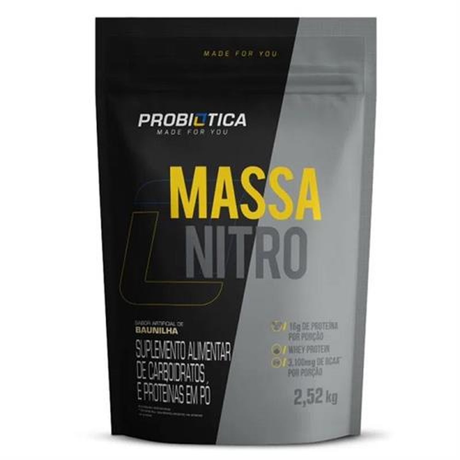 Massa Nitro Baunilha Probiotica Refil 2,52Kg