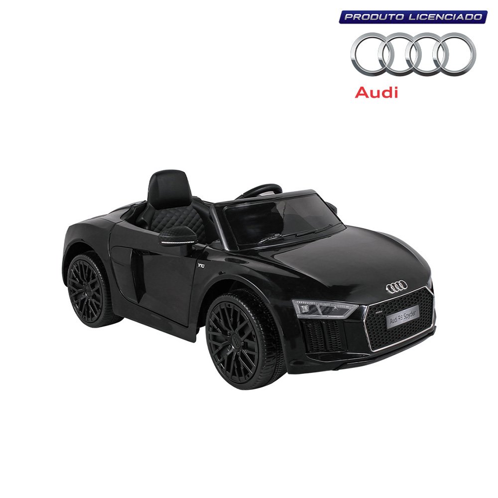 Carro Audi R8S Elétrico 12V Preto Bel
