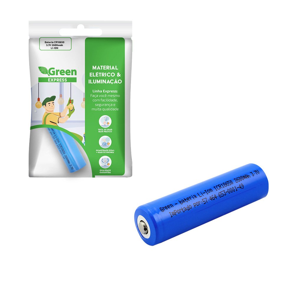 Bateria Cr18650 - 3.7v 2600mah Li-ion