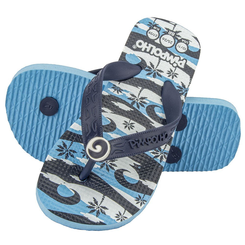 Kit Sandalia Praiana Infantil Kids 24-32 Marinho Verão Masculino Pimpolho Com 12 Pares - Numeração 24 A 32