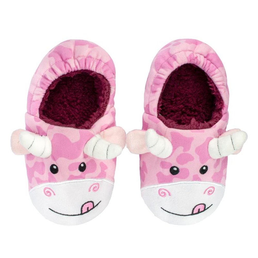 Kit Pantufa Play Rosa Vaca Feminina Pimpolho Com 3 Pares - Numeração 28 A 33