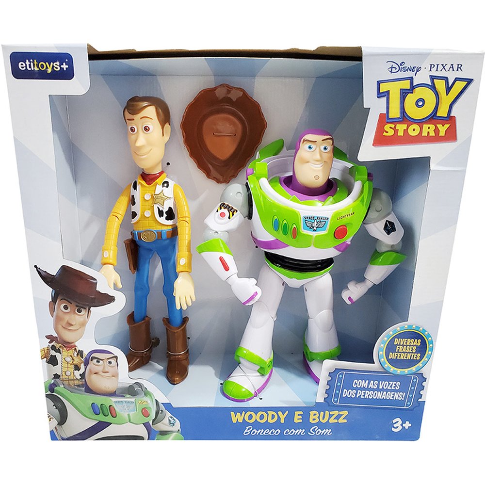 Boneco Toy Story Buzz E Woody - Etitoys