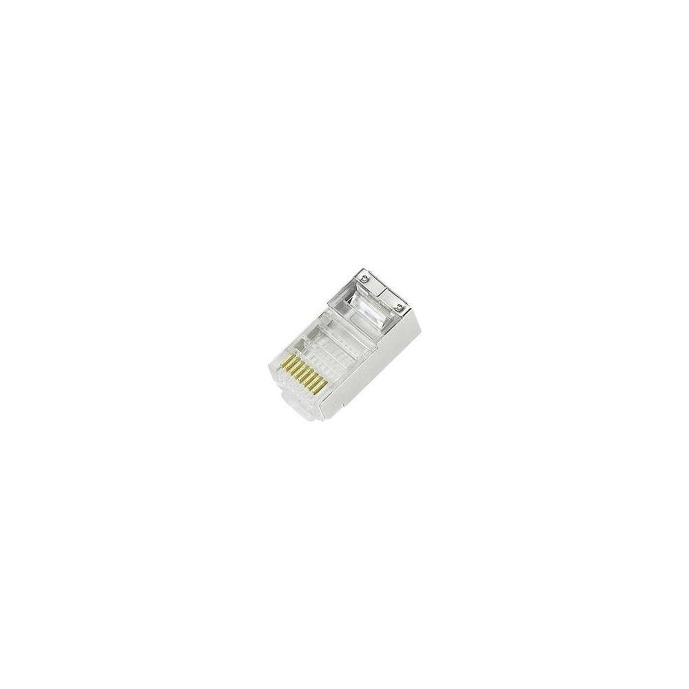 CONECTOR RJ 45 8X8 CAT5E BLINDADO MACHO KIT 5PCS.