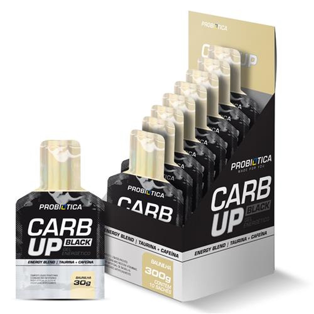 Carb Up Gel Black Baunilha Display 10 Sachês 30g