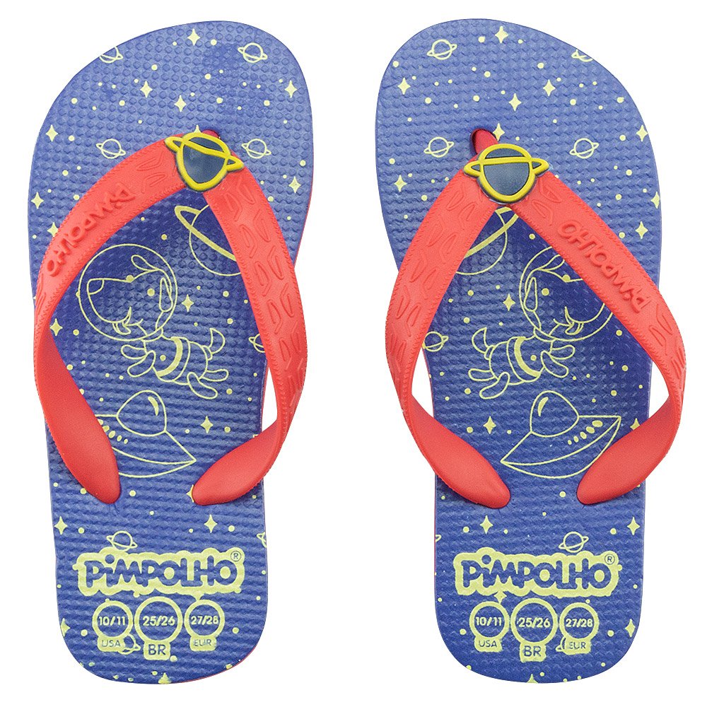 Kit Sandalia Praiana Infantil Kids 24-32 Azul Espaço Masculino Pimpolho Com 12 Pares - Numeração 24 A 32