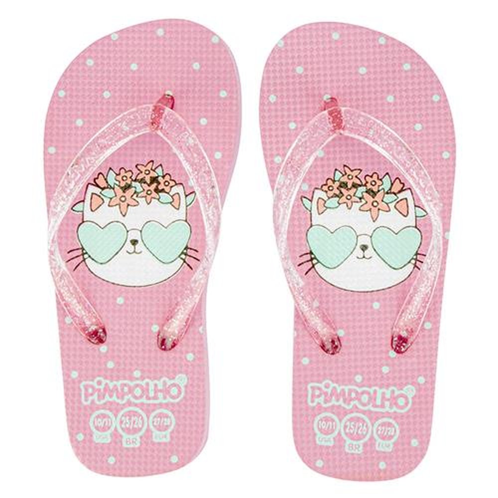 Kit Sandália Praiana Slim Rosa/Gatinha Feminino Pimpolho Com 12 Pares - Numeração 24 A 32