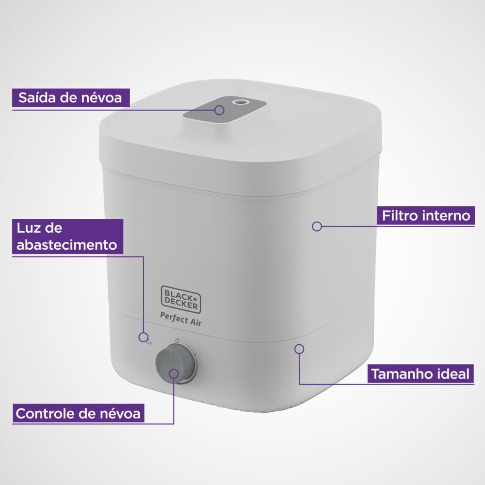 Umidificador Ultrassonico 4 Litros Black+Decker Bivolt