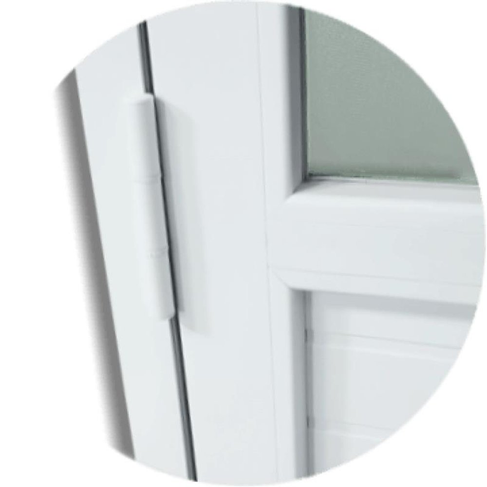 Porta 1 Vidro Temperado. Pvc Itec 216 X 90 Lado Esquerdo